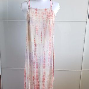 Free People Tie-Dye Strappy Back Halter Tunic Top